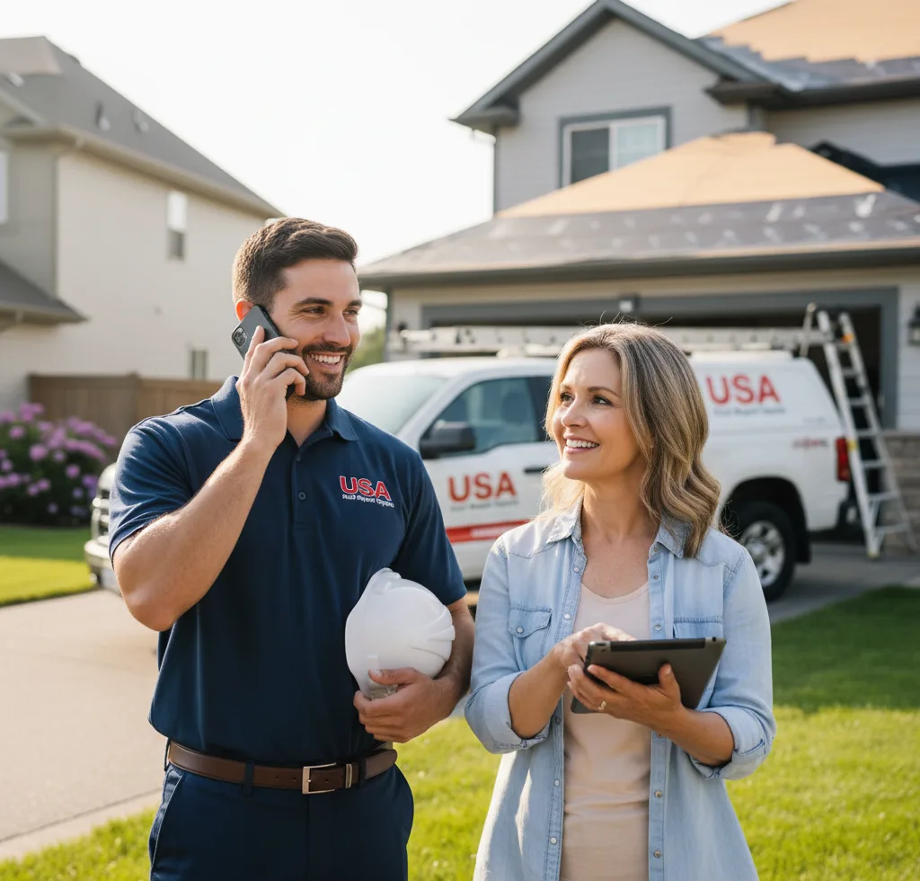 USA Roof Repair Experts customer support in Harrington